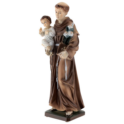Saint Anthony, marble dust statue, 30 cm, OUTDOOR 3