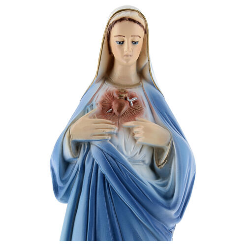 Statue of the Immaculate Heart of Mary, marble dust, 30 cm, OUTDOOR 2