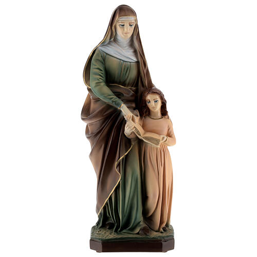 Heilige Anna, Marmorpulver, farbig gefasst, 30 cm, AUßENBEREICH 1