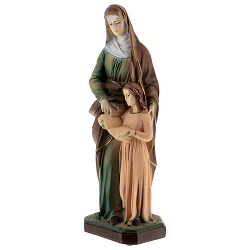 Heilige Anna, Marmorpulver, farbig gefasst, 30 cm, AUßENBEREICH 3