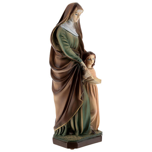 Heilige Anna, Marmorpulver, farbig gefasst, 30 cm, AUßENBEREICH 4