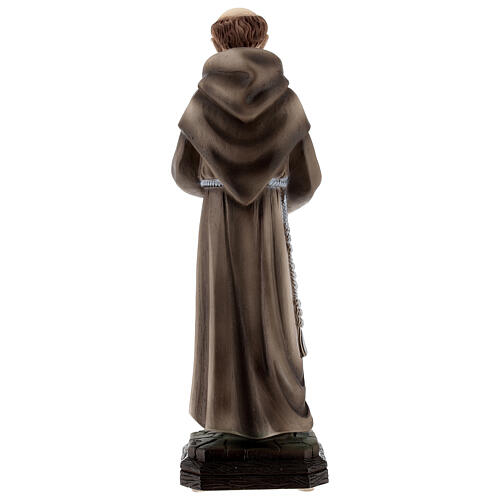 Saint Francis with doves, marble dust statue, 30 cm, OUTDOOR 5