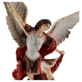 St Michael the Archangel statue in marble dust 30 cm for OUTDOORS