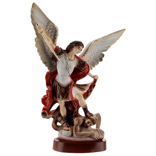St Michael the Archangel statue in marble dust 30 cm for OUTDOORS 1
