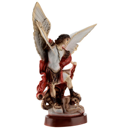 St Michael the Archangel statue in marble dust 30 cm for OUTDOORS 5