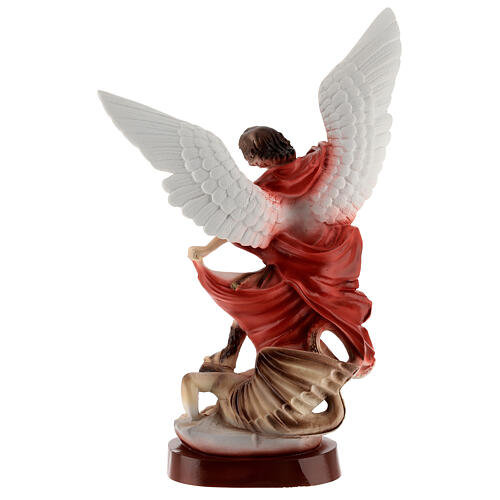 St Michael the Archangel statue in marble dust 30 cm for OUTDOORS 6