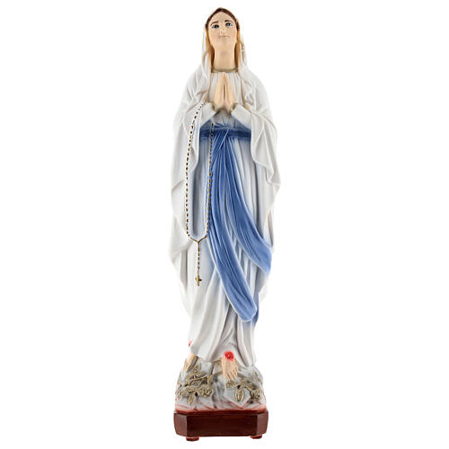 Gottesmutter von Lourdes, Marmorpulver, farbig gefasst, 30 cm, AUßENBEREICH 1
