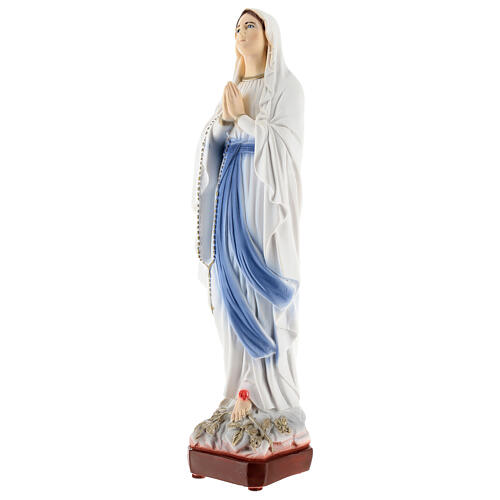 Gottesmutter von Lourdes, Marmorpulver, farbig gefasst, 30 cm, AUßENBEREICH 3