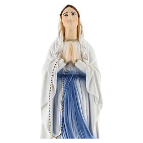 Estatua Virgen de Lourdes polvo de mármol 30 cm EXTERIOR