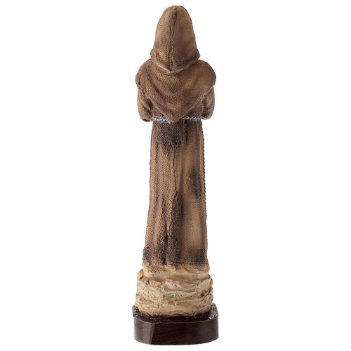 Heiliger Franziskus, Marmorpulver, farbig gefasst, 25 cm, AUßENBEREICH 5