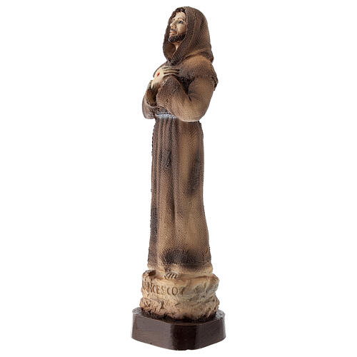 Saint Francis statue, marble dust, 25 cm 3
