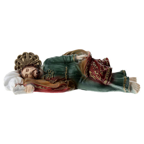 Schlafender Sankt Joseph aus Marmorpulver, 20 cm 1