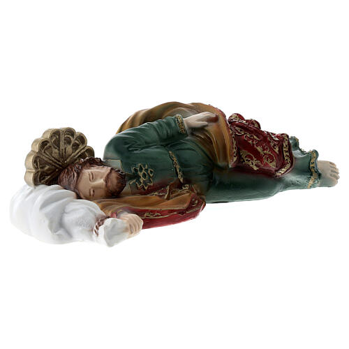 Schlafender Sankt Joseph aus Marmorpulver, 20 cm 4