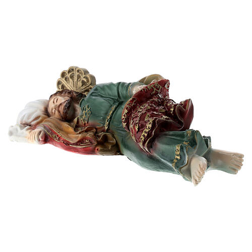 Schlafender Sankt Joseph aus Marmorpulver, 20 cm 5