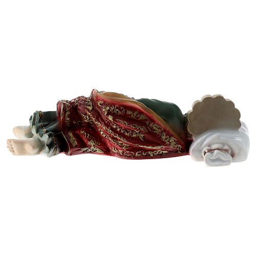 Schlafender Sankt Joseph aus Marmorpulver, 20 cm 6