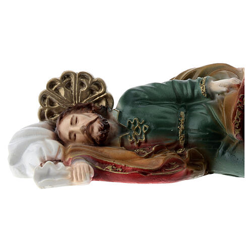 Statue Saint Joseph endormi poudre marbre 20 cm 3