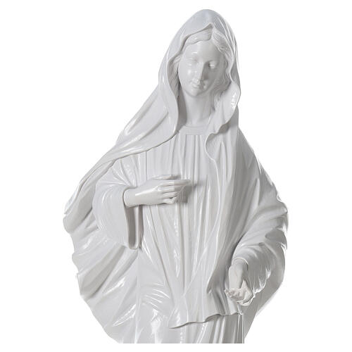 Madonna Medjugorje aus weißem Marmorstaub 150 cm AUßENBEREICH 2
