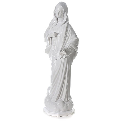 Madonna Medjugorje aus weißem Marmorstaub 150 cm AUßENBEREICH 3