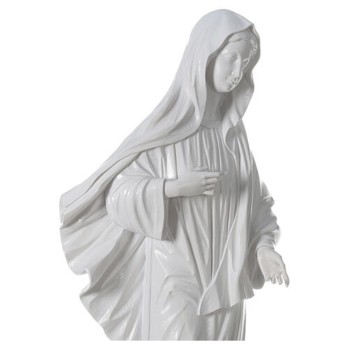 Madonna Medjugorje aus weißem Marmorstaub 150 cm AUßENBEREICH 4