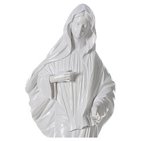 Virgen Medjugorje polvo mármol blanco 150 cm EXTERIOR