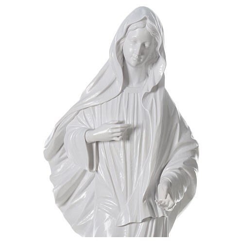 Our Lady of Medjugorje in white marble dust 150 cm OUTDOORS 2