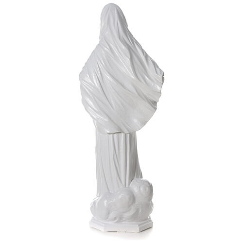 Our Lady of Medjugorje in white marble dust 150 cm OUTDOORS 6