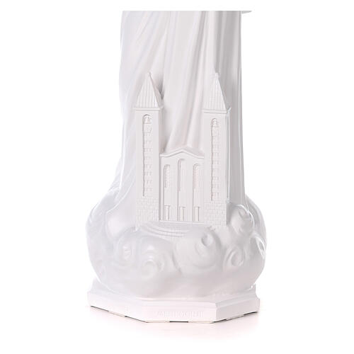 Our Lady of Medjugorje marble dust church 90 cm OUTDOORS 4