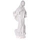 Nossa Senhora de Medjugorje com igreja imagem pó de mármore branco 90 cm PARA EXTERIOR s6
