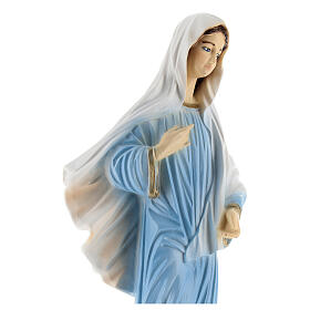 Nossa Senhora de Medjugorje veste azul pó de mármore 30 cm PARA EXTERIOR