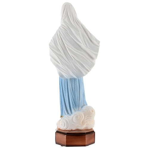 Our Lady of Medjugorje robes in blue marble dust 30 cm OUTDOOR 5