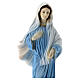 Madonna di Medjugorje polvere di marmo veste blu 20 cm s2