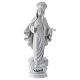 Our Lady of Medjugorje in white marble dust 15 cm s1