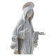 Our Lady of Medjugorje in white marble dust 15 cm s2