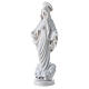 Our Lady of Medjugorje in white marble dust 15 cm s3