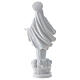 Our Lady of Medjugorje in white marble dust 15 cm s5