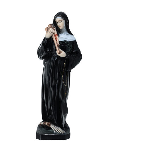 Heilige Teresa, Marmorpulver, farbig gefasst, 40 cm, AUßENBEREICH 1