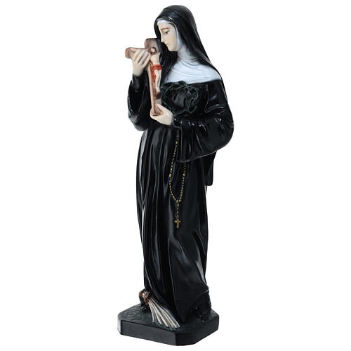 Heilige Teresa, Marmorpulver, farbig gefasst, 40 cm, AUßENBEREICH 3