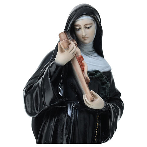 Heilige Teresa, Marmorpulver, farbig gefasst, 40 cm, AUßENBEREICH 4