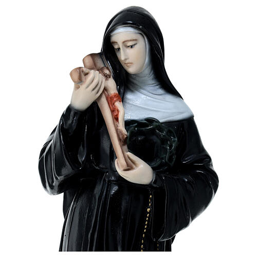 Saint Rita outdoor statue of 40 cm in marble dust 2