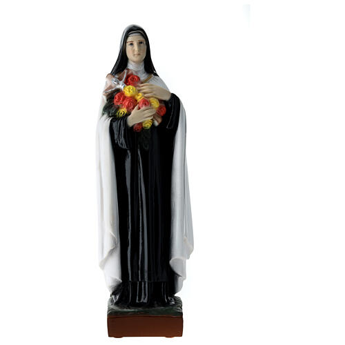 Heilige Teresa, Marmorpulver, farbig gefasst, 30 cm, AUßENBEREICH 1