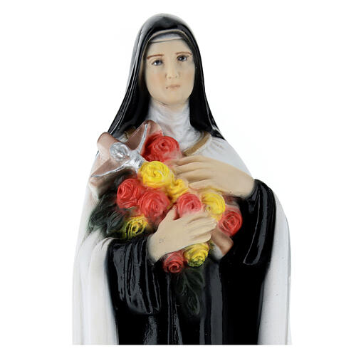 Heilige Teresa, Marmorpulver, farbig gefasst, 30 cm, AUßENBEREICH 2