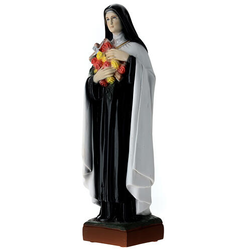 Heilige Teresa, Marmorpulver, farbig gefasst, 30 cm, AUßENBEREICH 3