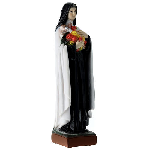 Heilige Teresa, Marmorpulver, farbig gefasst, 30 cm, AUßENBEREICH 4