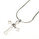 Cross necklace silver 925 and strass s1
