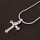 Cross necklace silver 925 and strass s5