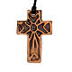 Ceramic cross pendant decorated s2