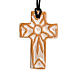 Ceramic cross pendant decorated s4