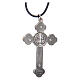 Necklace with St. Benedict Gothic cross, red 6x3cm s4