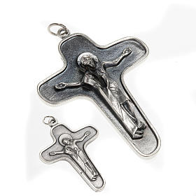 Pendant cross in metal Mary with chalice and Christ