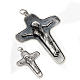 Pendant cross in metal Mary with chalice and Christ s1